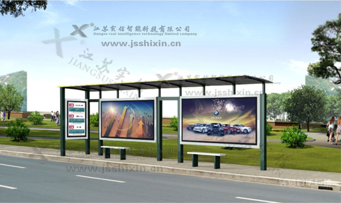 吕梁市产品选型参考：仿古候车亭公交候车亭、城市候车亭产品外观图